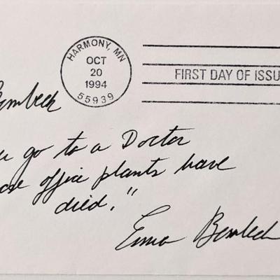 Author Erma Bombeck signed first day cover