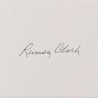 US Attorney General Ramsy Clark autograph 