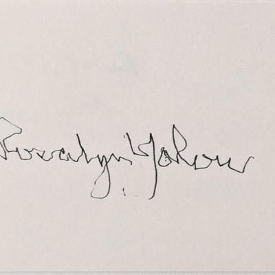 1972 Nobel Prize Rosalyn Yalow autograph 