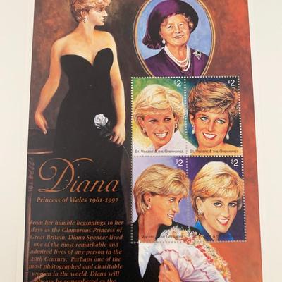 Diana Princess of Wales commemorative stamp set