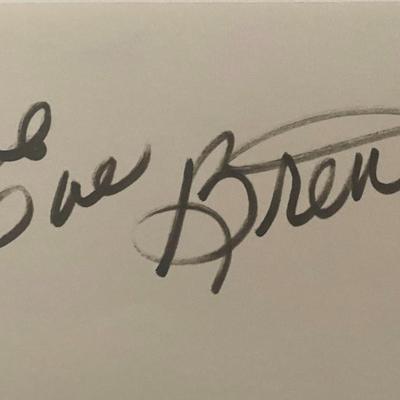 Eve Brent original signature 