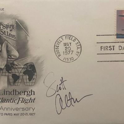 Astronaut Scott Altman signed Solo Transatlantic Flight 50th Anniversary cover