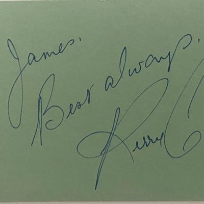 Perry Como original signature