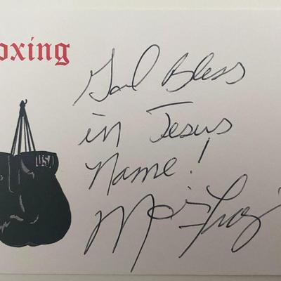 Boxer Marcus Frazier original signature 