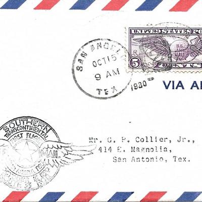 Southern Transcontinental First Flight First Day Cover
