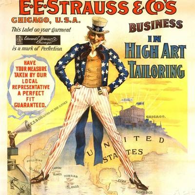 E.E. Strauss & Co. Uncle Sam Reprint ad