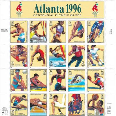 Atlanta 1996 Olympics Stamps