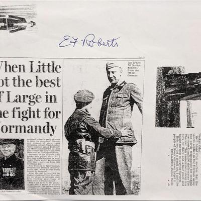 WW2 military E.F. Roberts signed newsletter