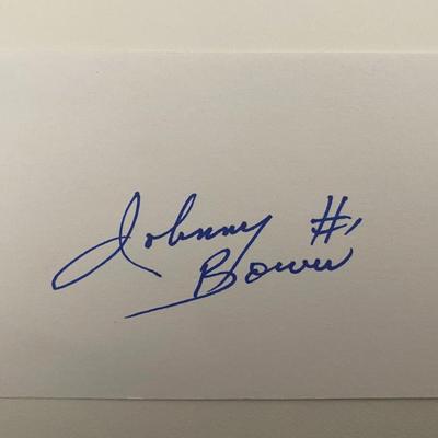 Hockey Hall of Fame Johnny Bower original signature 