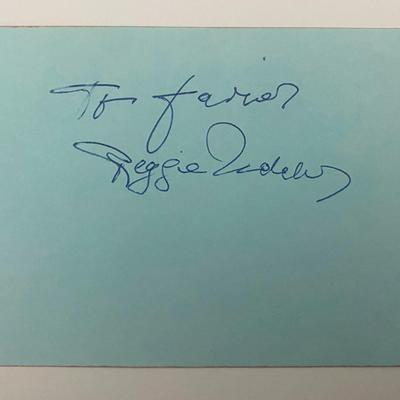 Actor Reggie Nalder signed note