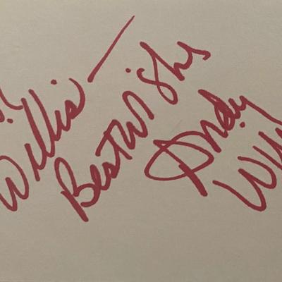 Andy Williams signed note