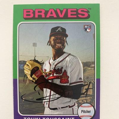 Touki Toussaint Braves signed Baseball Trading Card