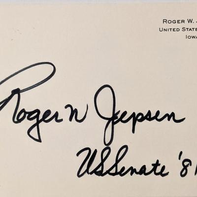 Iowa Senator Roger Jepsen Signature Cut