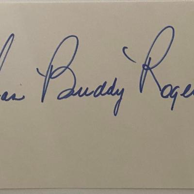 Buddy Rogers original signature