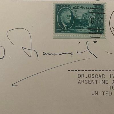 Oscar Ivanissevich signed 1946 cover