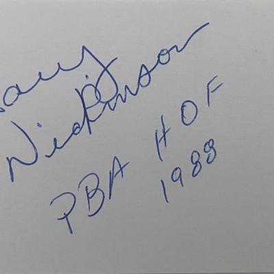 Professional Bowlers Association HOF Gary Dickinson original signature