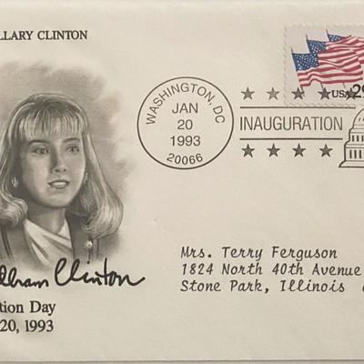 First Lady Hillary Clinton Inauguration Day 1993 First Day Cover 