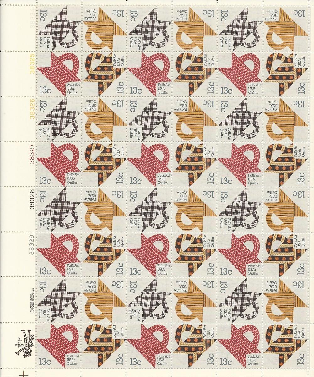 Folk Art USA Quilts Stamps