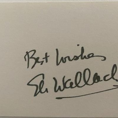Eli Wallach original signature