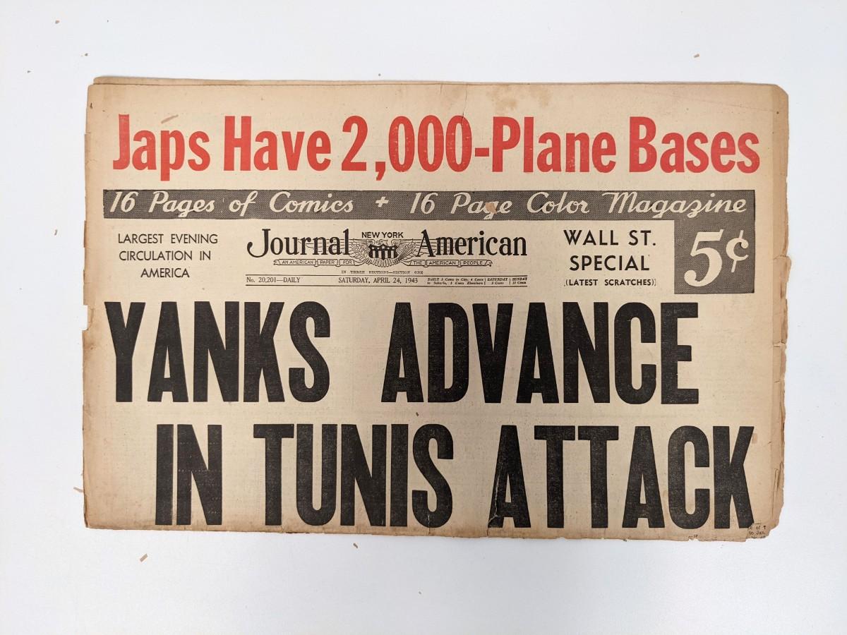 New York Journal American 1943 Vintage Newspaper EstateSales org