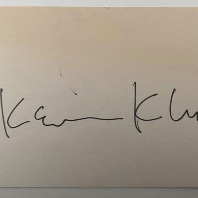 Theatre Hall of Fame Actor Kevin Kline autograph