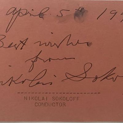 Conductor Nikolay Sokolov original signature 