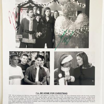 I'll Be Home for Christmas Jessica Biel and Jonathan Taylor Thomas
signed movie photo