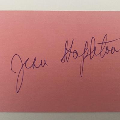 Jean Stapleton original signature