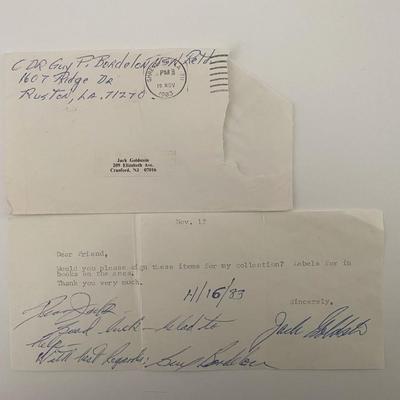 US Navy Flying Ace Guy P. Bordelon Jr. Signed Letter