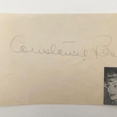 Actress Constance Bennett original signature 