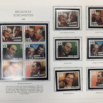 Broadway songwriters stamp set