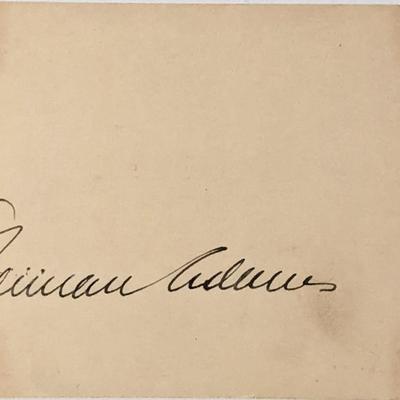Gov. Sherman Adams signed postal card