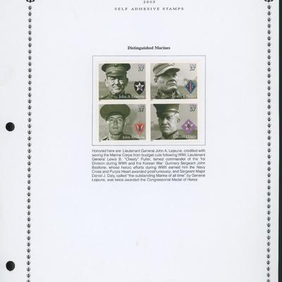 2005 United States Self-Adhesive Booklet Stamp Set: Marines