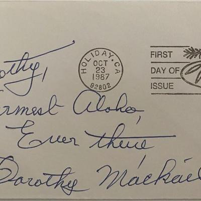 Dorothy Mackaill signed first day cover