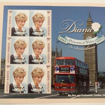 Antigua Barbuda Diana Princess of Wales commemorative stamp set