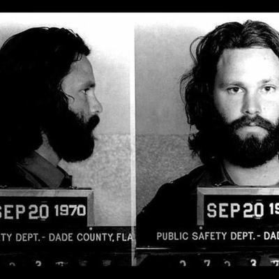 Jim Morrison mugshot reprint