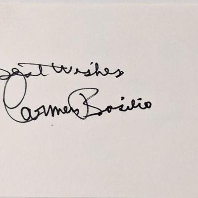 Boxing Legend Carmen Basilio autograph