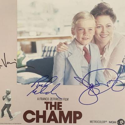 The Champ cast signed lobby card
