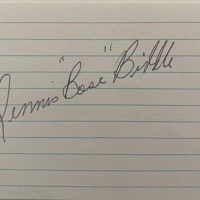 Negro League Baseball player Dennis Biddle original signature