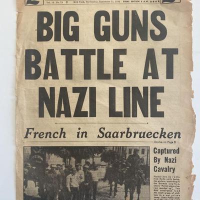 New York Daily Mirror Original 1939 Vintage Newspaper