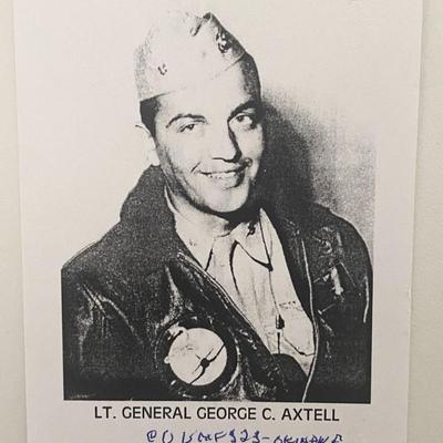 Lt. General George C. Axtell signed photo