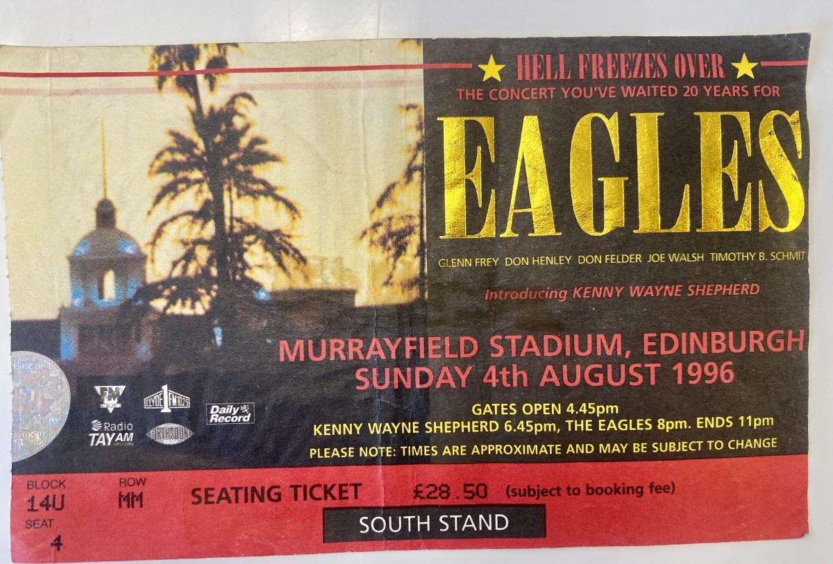 Eagles 1996 concert ticket