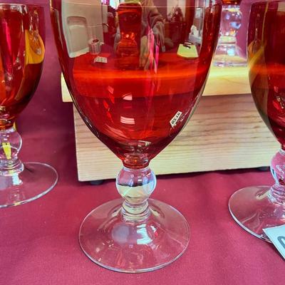 Set of 6 red wine glass