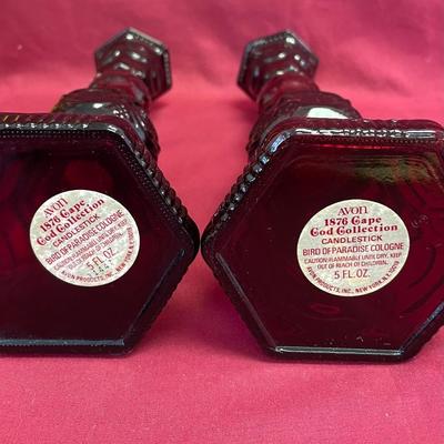 Ruby red candlesticks