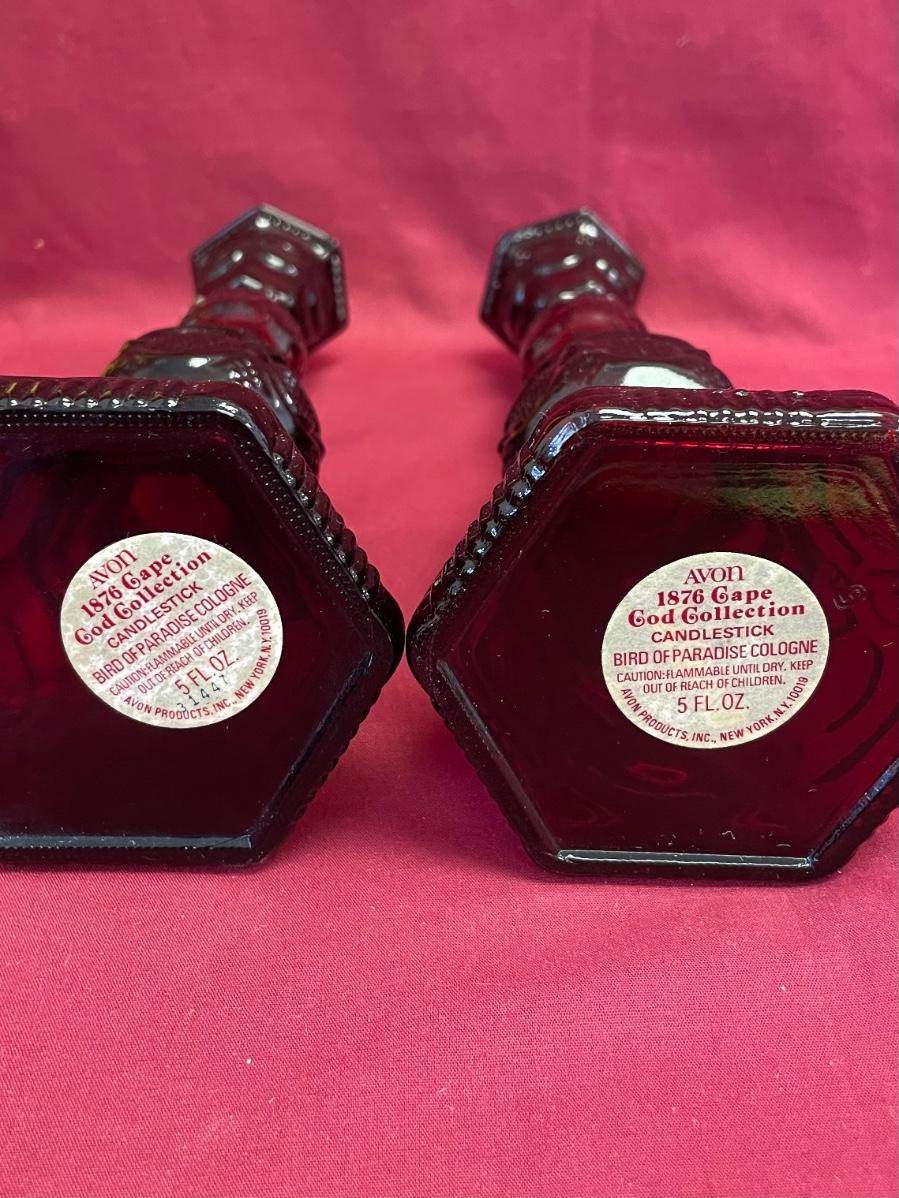 Ruby red candlesticks