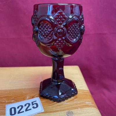 Ruby red bell and water/wine goblet