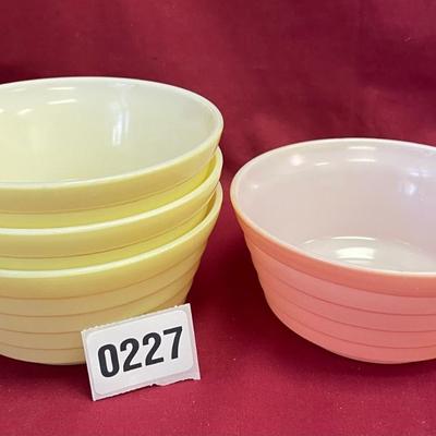 Vintage hazel atlas modertone platonite pastel bowls