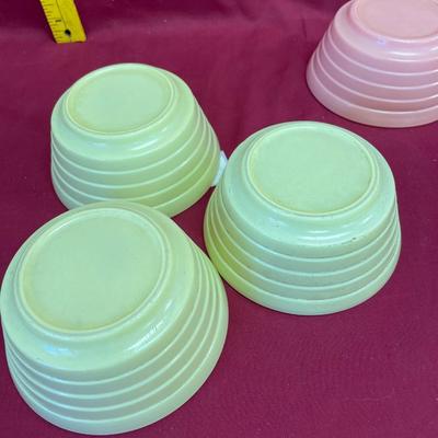Vintage hazel atlas modertone platonite pastel bowls