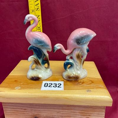 Vintage pink flamingos