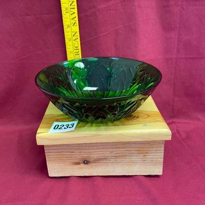 Vintage Anchor Hocking forest green
